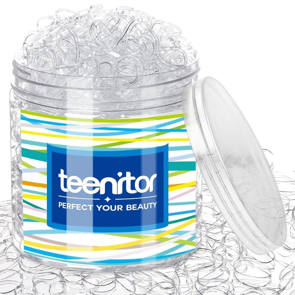 Clear Elastic Hair Bands, 2000pcs Mini Hair Rubber Bands, Hair Ties, Soft Hair E